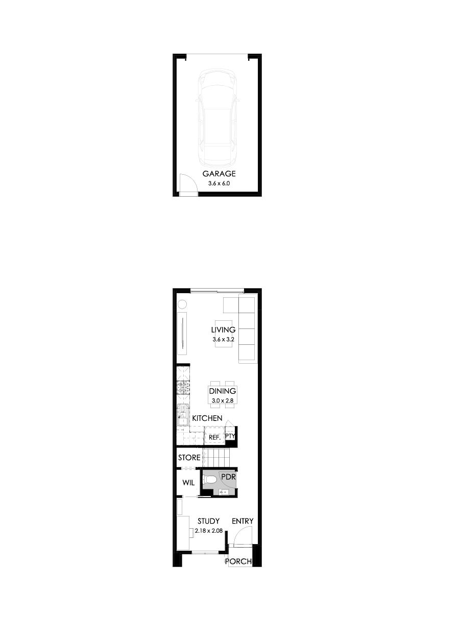 13a Ground Floor Floorplan (Standard - Flipped)