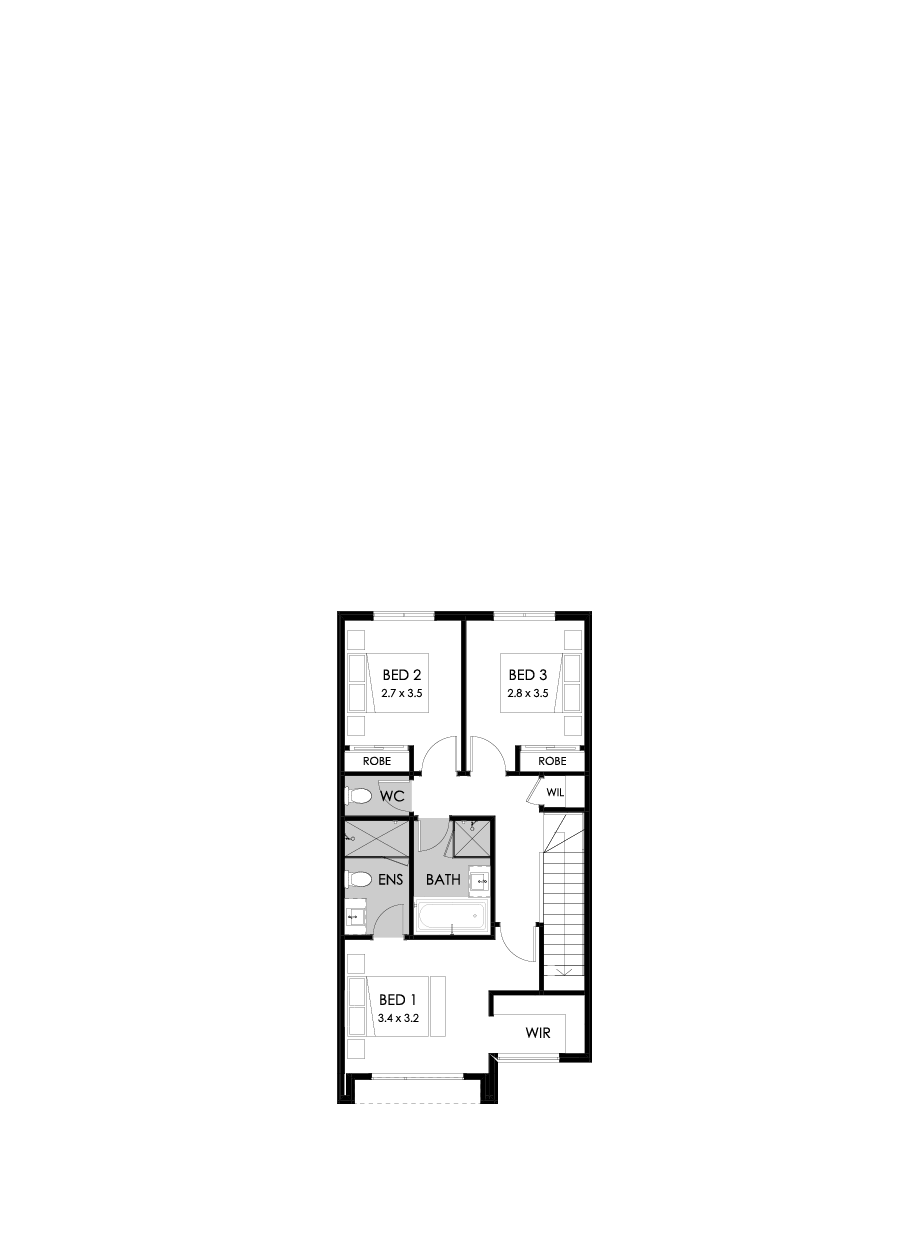 18b First Floor Floorplan (Standard - Flipped)